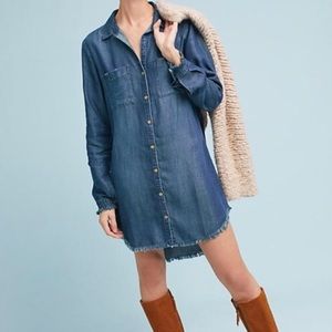 Cloth + stone denim shirt dress
